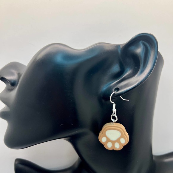 Paw Print Earrings - Puppy Dog Earrings - Cat Earrings - Cottagecore Earrings - Picture 10 of 10